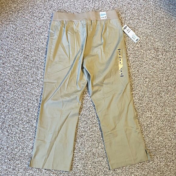 NWT Womens Old Navy Maternity Pants Size M Tan Khaki Stretch Lightweight Career - Picture 2 of 8